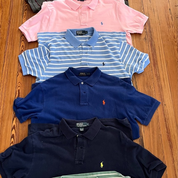 Ralph Lauren Pique Cotton Polos (7 and all size Large)